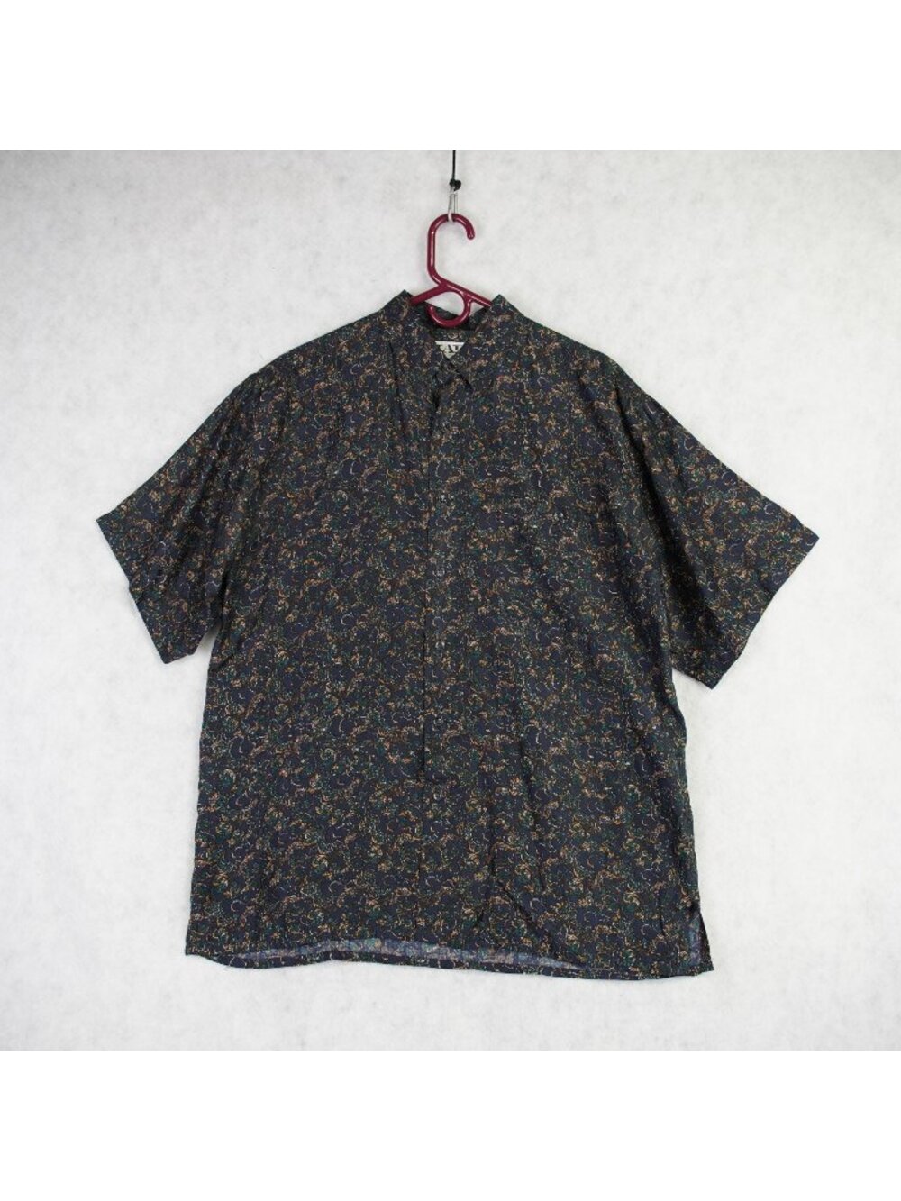 Vintage JAB Mens Abstract Print Button-Up Shirt Sz Large Lightweight Fabric